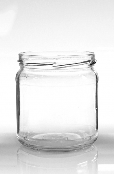 Glas 500 gr/405 ml 12st/kart med lock 82 mm BPAni i gruppen Burkar Kartong Etiketter / Glasburkar hos LP:S Biodling AB (111065ALP)