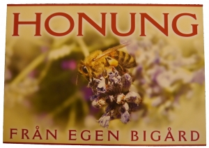 Skylt honung frn egen Bigrd 42 x 30 cm i gruppen vrigt / Skyltar hos LP:S Biodling AB (236A)