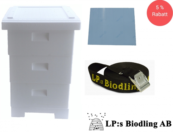 Kuppaket LN Tak, Botten, 3 Sarg rem, tckplast i gruppen Biodling / Kupor och tillbehr / Paketpris p kupor hos LP:S Biodling AB (100057ALP)