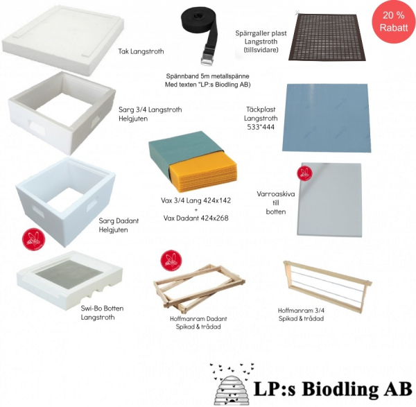 Nybrjarpaket Dadant 2025 Max ett paket/kund i gruppen Nybrjare hos LP:S Biodling AB (100059LP)