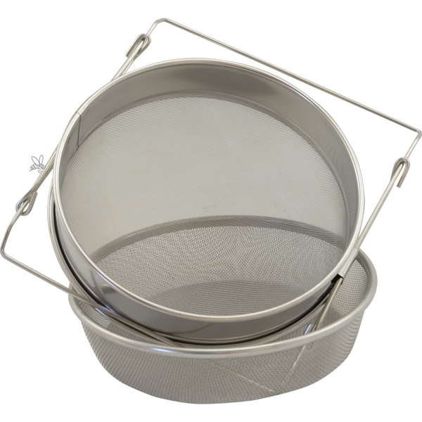 Sil dubbel i rostfritt stl m utdragbara handtag 23-40 cm i gruppen Skrd / Silar / Sil Rostfri hos LP:S Biodling AB (109200)