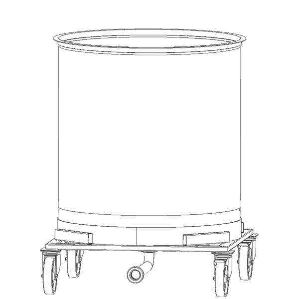 Behllare 1000 kg Rostfri med lock och stativ i gruppen Skrd / Frvaring Omrrning Behllare / Behllare / Rostfria Behllare hos LP:S Biodling AB (109472)