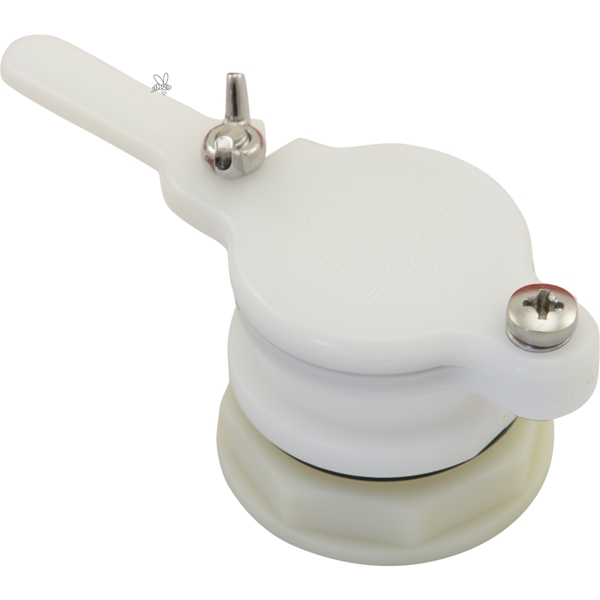 Tappkran 40 mm 11/2" med mutter i gruppen Skrd / Frvaring Omrrning Behllare / Behllare / Plastbehllare hos LP:S Biodling AB (109812)