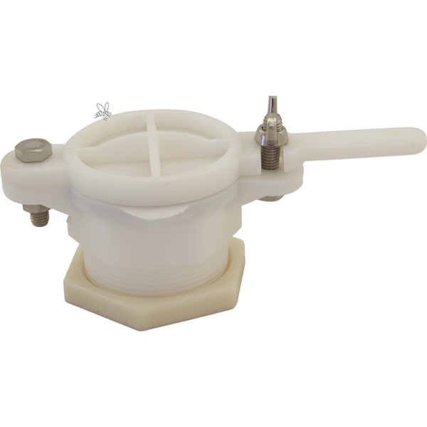 Tappkran 50 mm 2" med mutter i gruppen Skrd / Frvaring Omrrning Behllare / Behllare / Plastbehllare hos LP:S Biodling AB (109813)