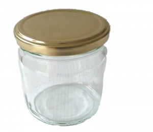 Glas 500gr/420ml 30st plastpack inkl lock 82 mm 90st flak/pall i gruppen Honungshantering / Emballage / Glasburkar hos LP:S Biodling AB (111064)