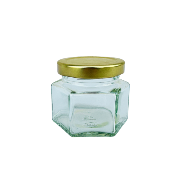 Glas 6-kant 125 g/106 ml 60 st i kartong m lock BPAni NPA avgift ingr i gruppen Burkar Kartong Etiketter / Glasburkar hos LP:S Biodling AB (111670LP)