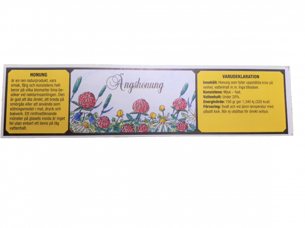 Etikett Ängshonung 100 styck självhäftande ark i gruppen Honungshantering / Etiketter hos LP:S Biodling AB (155CHLP)
