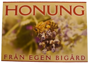Skylt honung frn egen Bigrd 42 x 30 cm i gruppen vrigt / Skyltar hos LP:S Biodling AB (236A)