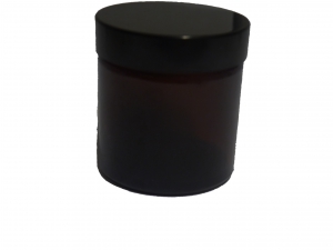 Burk till salva brun 60 ml med lock 51 mm svart 72st/flak i gruppen Burkar Kartong Etiketter / Glasburkar hos LP:S Biodling AB (260LP)