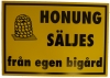 Skylt av plast honung sljes 350*500 mm