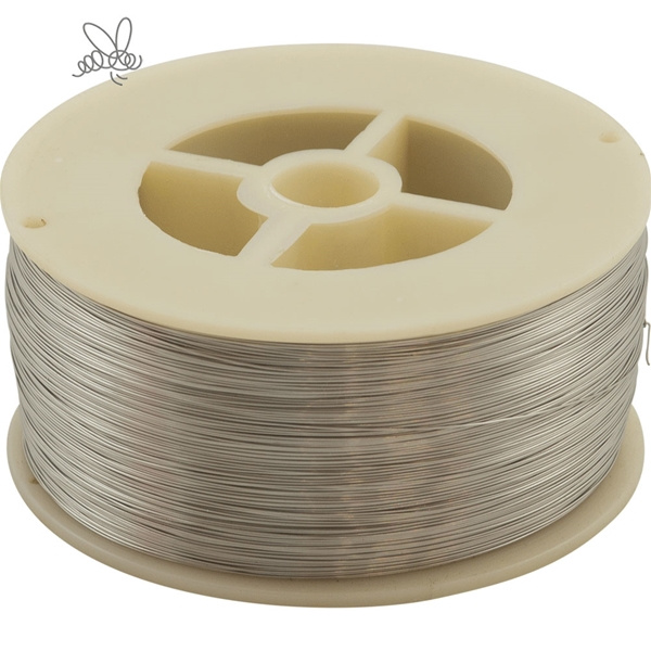 Tr�d rostfri 1 kg. 0,4 mm.