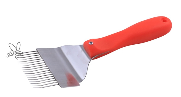 Avt�ckningsgaffel 18 n�lar, orange handtag