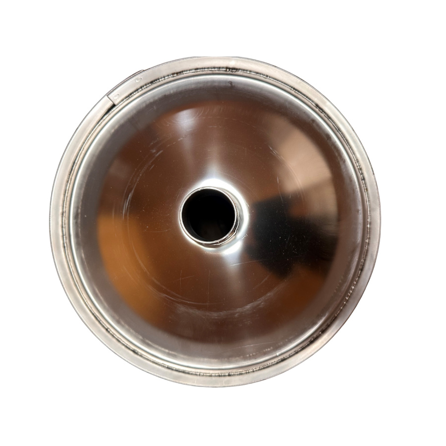 UTS Beh�llare rostfri 50 kg med konisk botten och 11/2" utlopp l�mplig som mellanstation