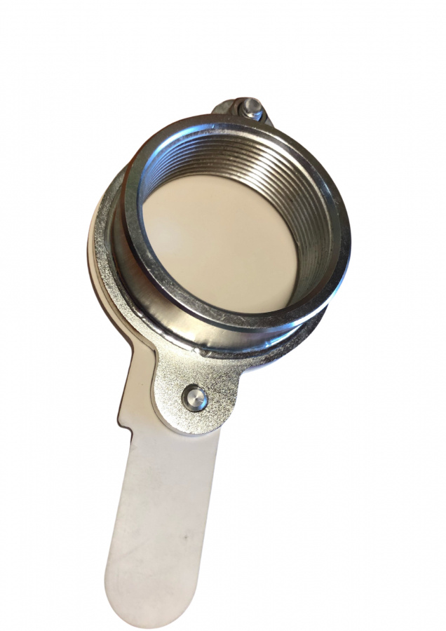 Tappkran 2" rostfri med inv�ndig g�nga.