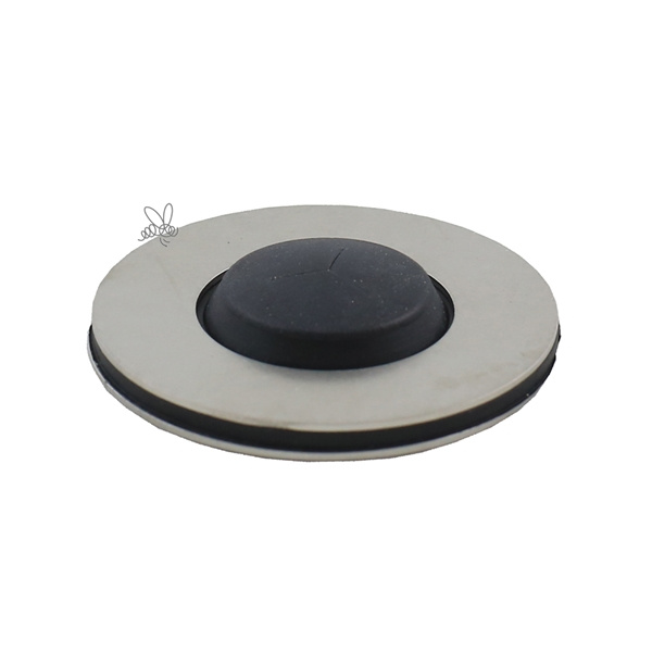 Antidroppventil i gummi svart med 2 st h�lskivor rostfria