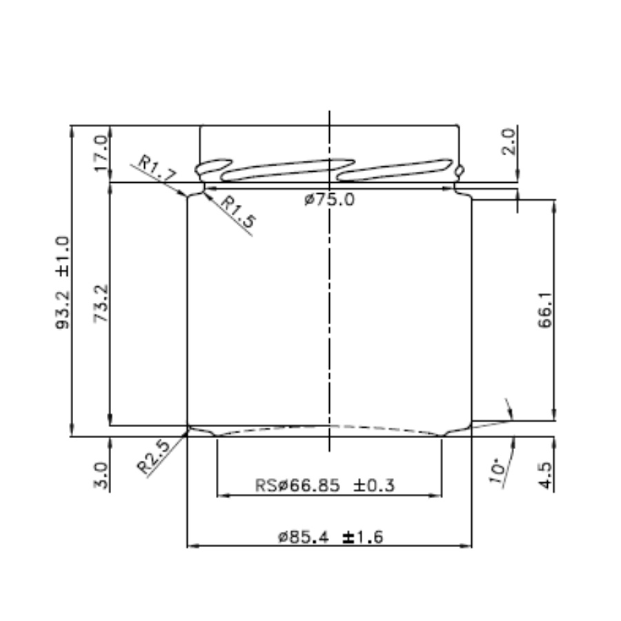 Glas 500 g/410 ml. 2816 st m lock DTO Guld
