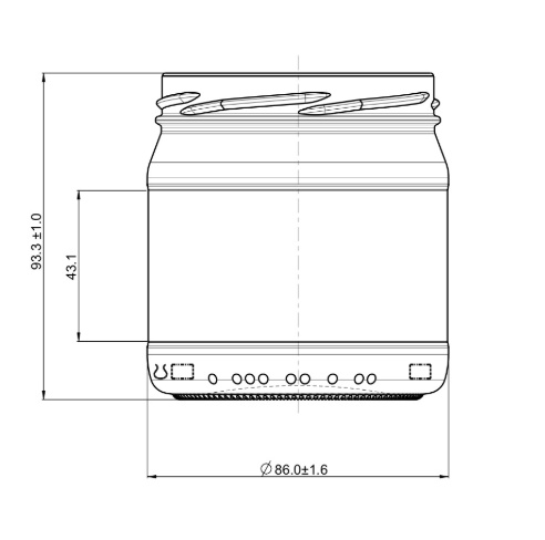 Glas 500 g/420 ml 24 st i plastpack m lock