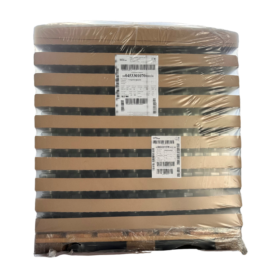 Glas 6-kant 500 g/390 ml, 1960 st m lock.