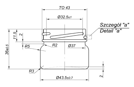 Glas 30 ml. 14175 st m lock