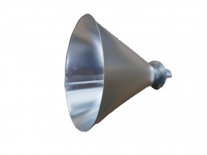 Tratt till skaksv�rmsl�da galvad pl�t