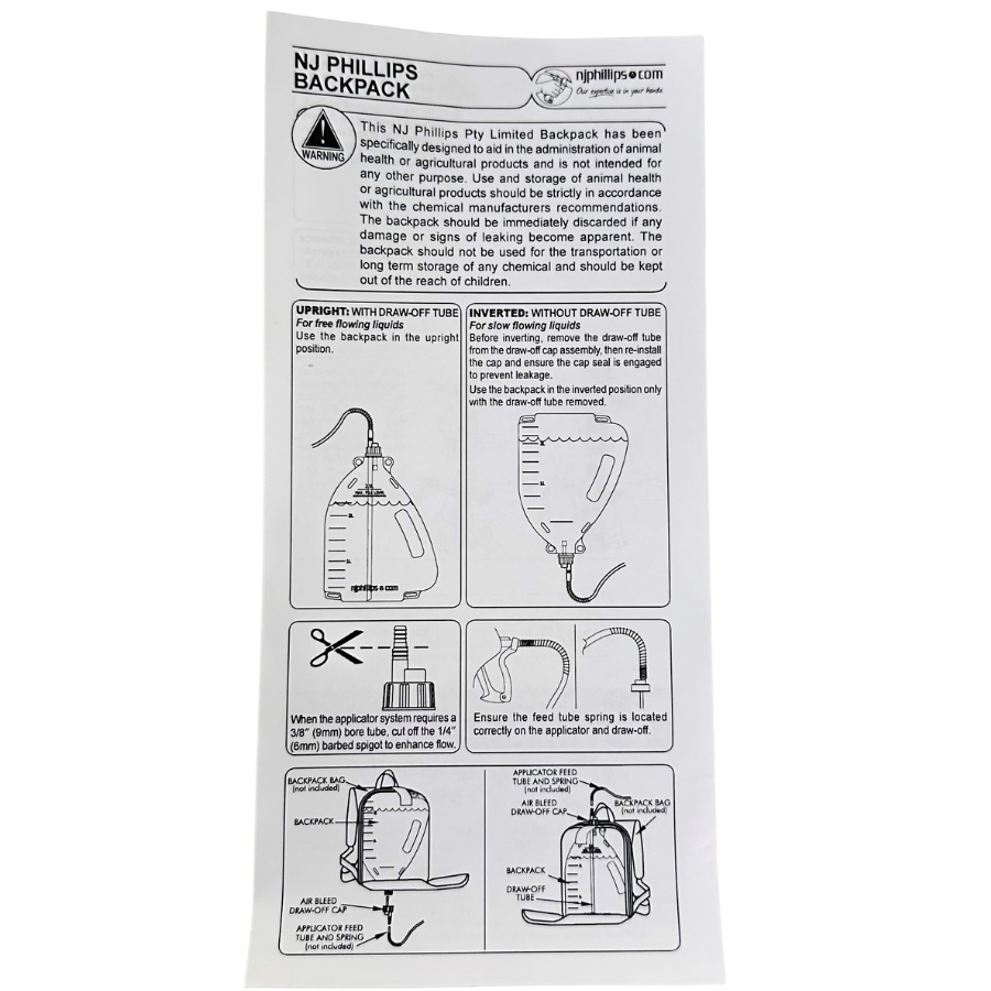 Ryggs�ck med 2,5 l dunk f�r bek�mpning