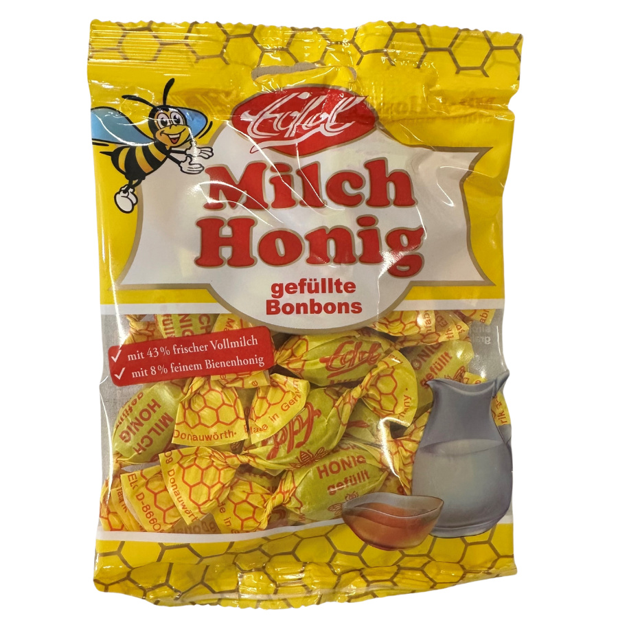 Honungskarameller med mj�lk och gr�dde ca 90 g