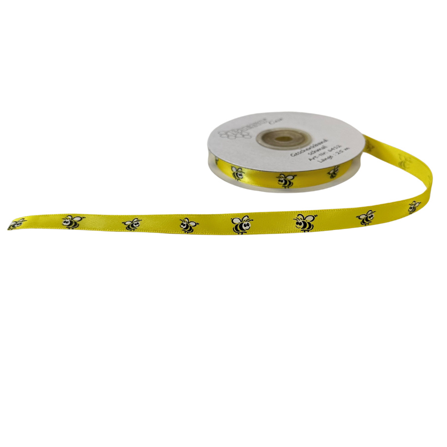 Presentband av satin med bin 10mm 25M