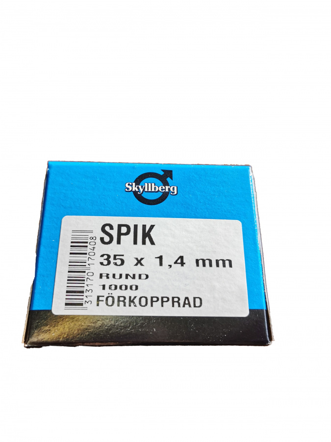 Spik f�rkopprad 1000 st 35*1,4 Tr�dspik rund
