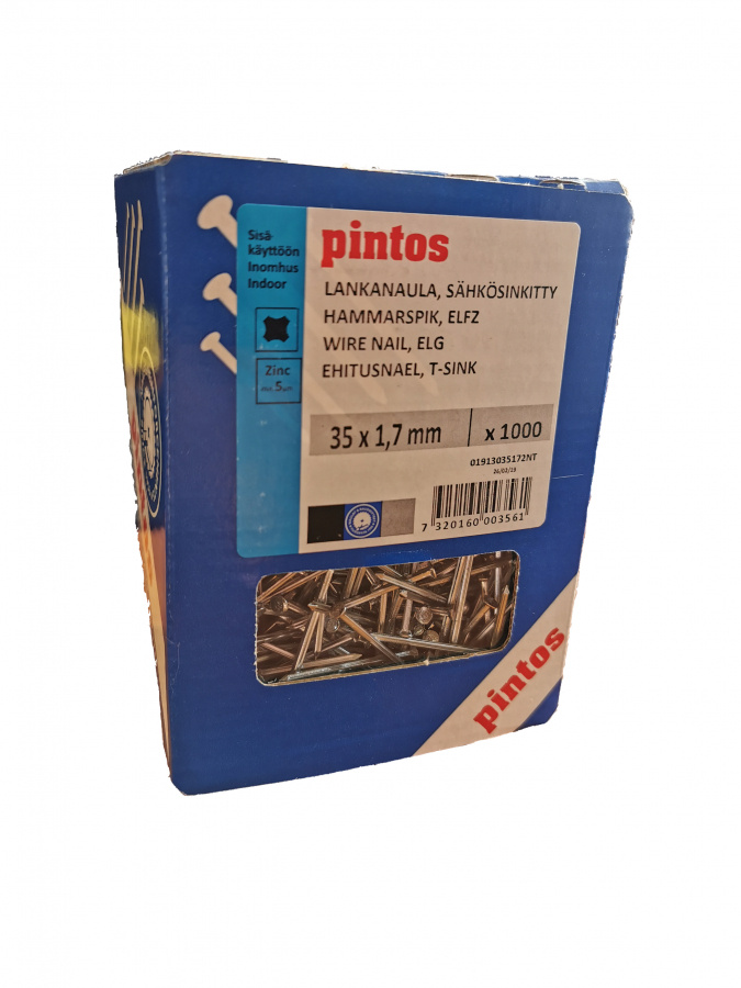 Spik elf�rsinkad 1000 st 35*1,7 R�fflad